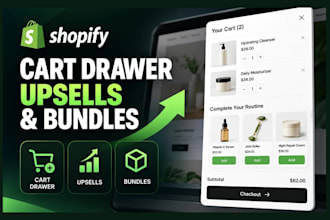build a shopify cart drawer with upsells, bundles and sticky add to cart
