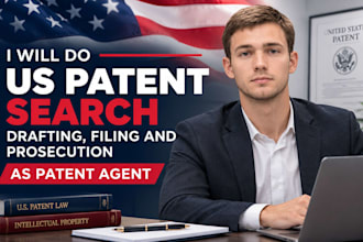 do US patent search, drafting, filing and prosecution as patent