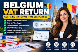 handle belgium vat return, vat filing, intervat and vat compliance