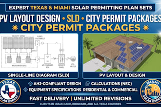 engineering texas miami solar city permit plan sets design pv layout sld