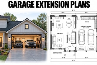 design garage extension plans with professional cad documentation