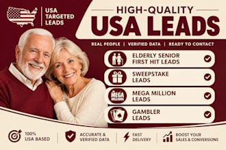 deliver fresh first hit USA senior leads, mega million leads, gambler leads
