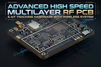 advanced high speed multilayer rf pcb and iot tracking hardware with wireless sy