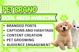 do pet care pet store social media manager and pet product promotion