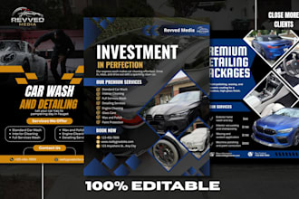 design auto detailing price list and service menu