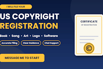 prepare your US copyright registration for books, songs, art and logo