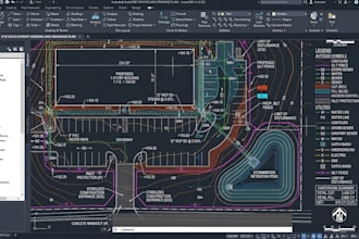 design site plan, drainage plan, site grading plan, cut and fill, utility plan