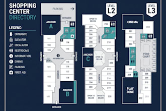 do indoor shopping mall maps, retail directories and visitor wayfinding services