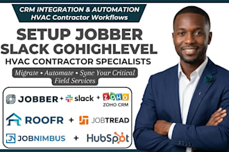 setup jobber slack gohighlevel zoho crm roofr jobtread jobnimbus hvac contractor