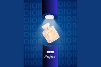 design luxury perfume ads and social media design