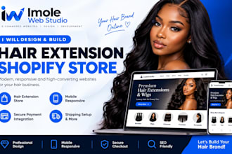 build hair extension shopify store hair website wig website hair shopify store