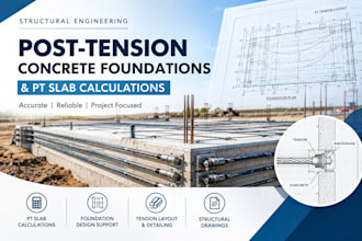 design post tension concrete foundations and pt slab calculations
