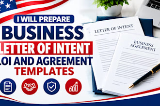 prepare business letter of intent loi and agreement templates