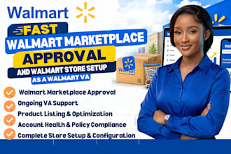 do fast walmart marketplace approval and walmart store setup as a walmart va