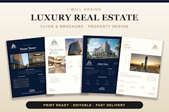 design a luxury real estate flyer or brochure