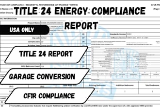 prepare california title 24 energy reports for city permit