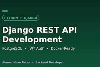 build a secure django rest API with postgresql database