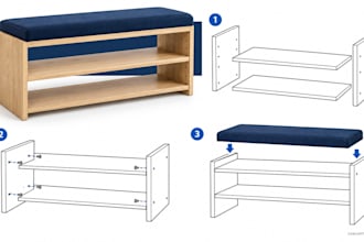 design furniture assembly instructions, manuals  with step by step illustrations
