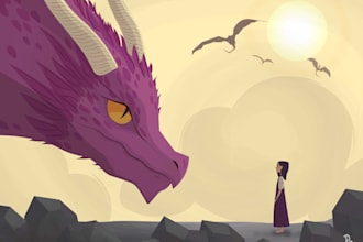 create any illustration, digital art in vector format