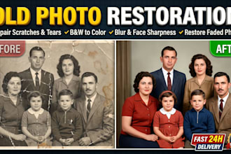restore, repair, and colorize old damaged photos