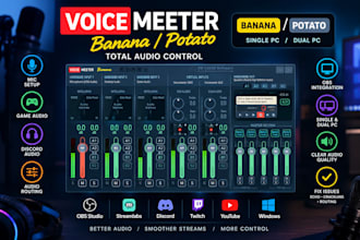 configure voicemeeter for broadcast ready obs audio