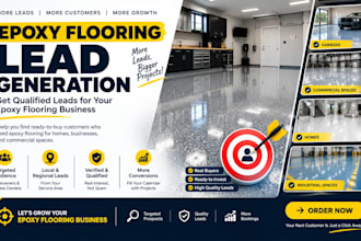 generate 50 epoxy flooring leads through facebook and google ads in 48hrs