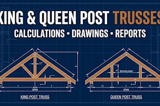 design king post and queen post timber roof trusses