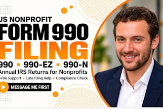prepare and efile irs form 990 990ez 990n for US nonprofits