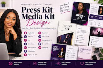 design press kit, influencer, media kit, epk, one sheet speaker kit