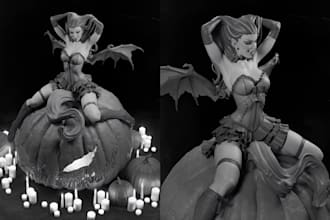 create 3d halloween characters, horror monsters and game ready creatures