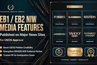 write and publish eb1 and eb2 niw media features on major news sites