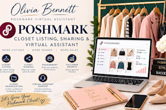 poshmark  closet sharing and listing and virtual assistant