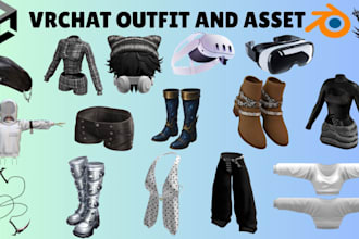 create custom vrchat assets, outfit, clothing, props and accessories