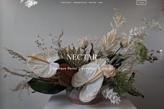 design a squarespace gift shop, florist and flower website
