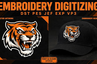 convert logo to embroidery digitizing dst pes jef file