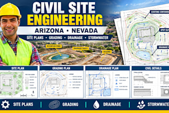 civil site engineering grading drainage stormwater plans services arizona nevada