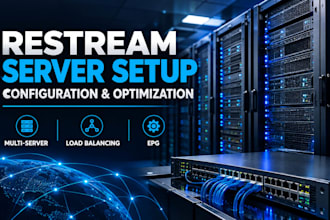 set up restream services, configure servers, and optimize streaming performance
