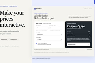 create a branded price or quote calculator for your website