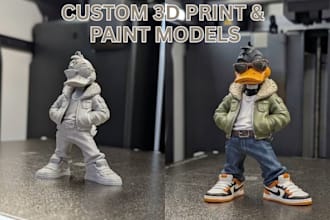 custom 3d print and paint miniature figures, 3d models, 3d toys for 3d printing
