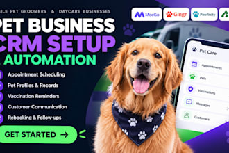 set up moego, gingr and pet grooming daycare CRM automation