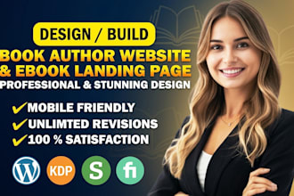 build a stunning book author website and ebook landing page