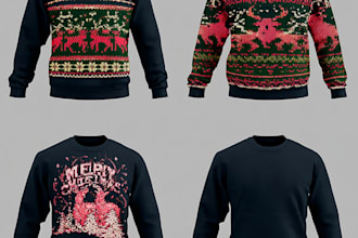 design ugly christmas tshirt sweater design for christmas