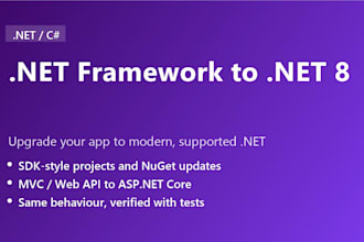 migrate your dotnet framework application to dotnet 8