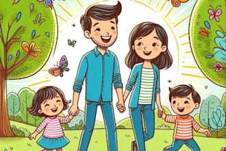 children story book illustration children story book