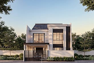 create 3d exterior modelling and render
