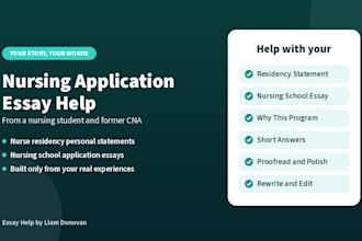 help edit your nurse residency or nursing school application essay