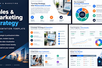 design a professional sales and marketing strategy presentation