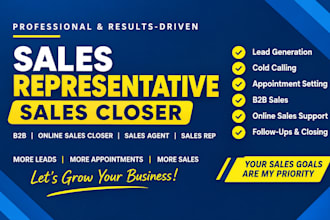 sales representative sales closer b2b online sale closer sales agent sales