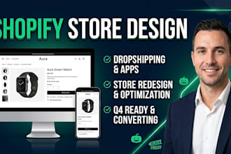 design a pro halloween and christmas shopify dropshipping store for q4 sales