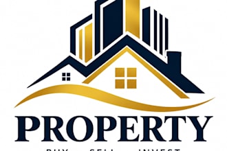 design a professional property and real estate logo